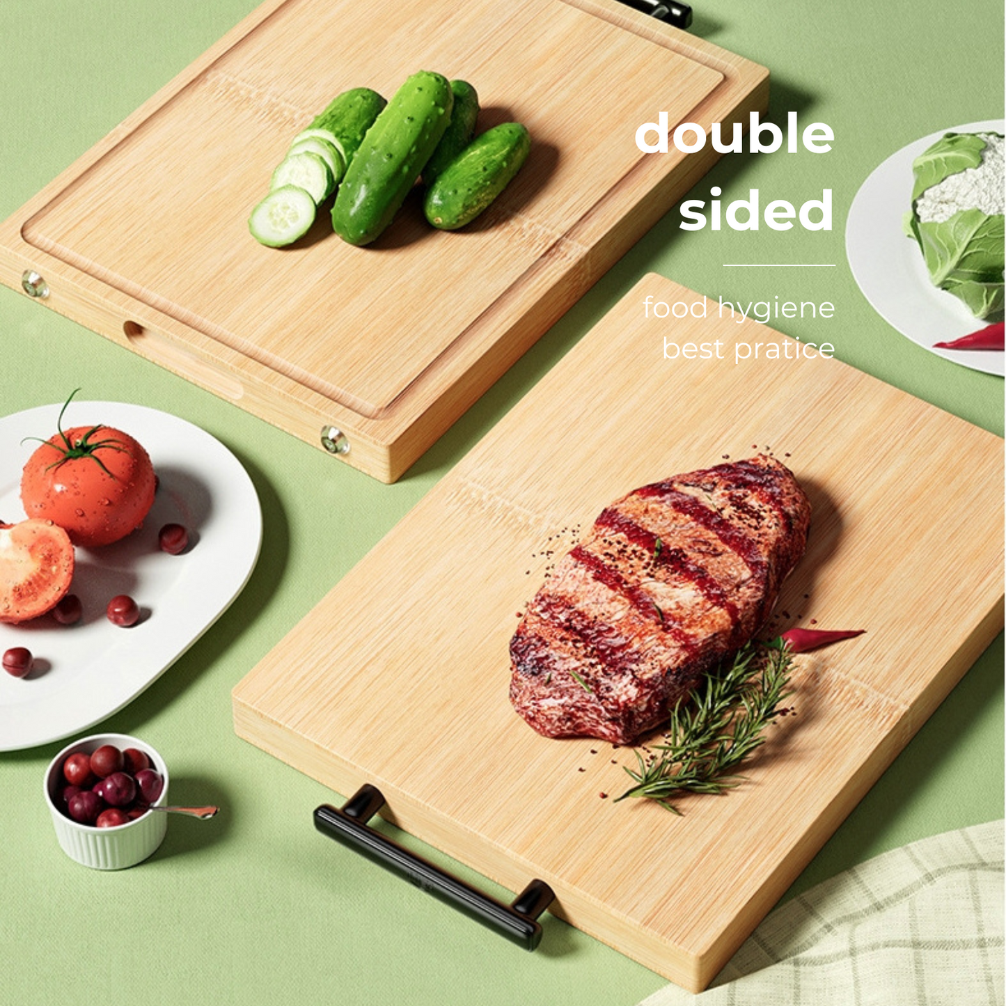 Carbonized Single Stem Bamboo Chopping Board 3'