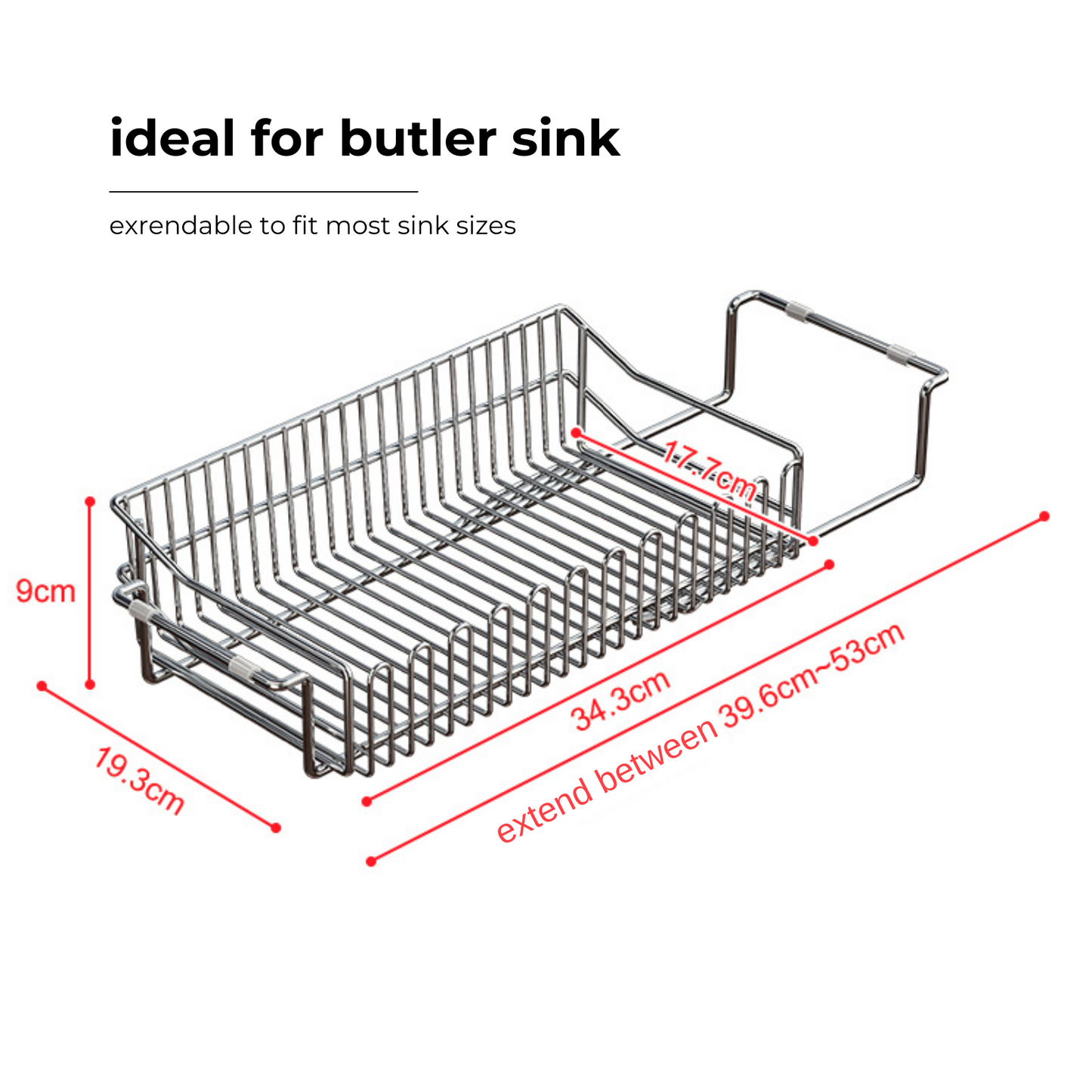 Stainless Steel 18/8 In-Sink Drainer 'L'